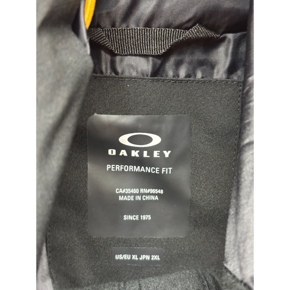 Oakley TNP TBT Shell Jacket Mens Amber Yellow Blackout Snowboard Ski XL NWT - Picture 10 of 12